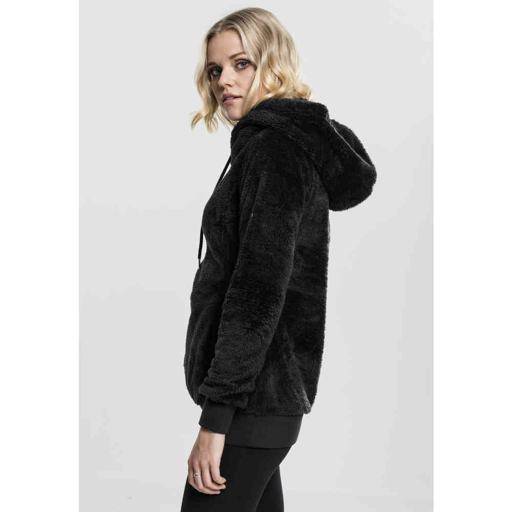 Urban Classics - Long Teddy Hoodie/trui - Zwart